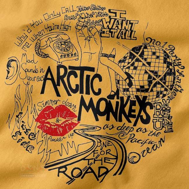 Arctic Monkeys lyrics art graphic t-shirt indie streetwear