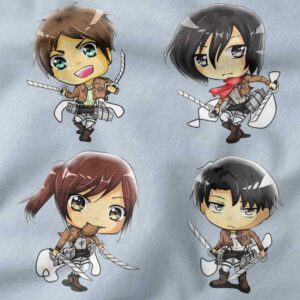 Attack on Titan characters graphic t-shirt anime streetwear