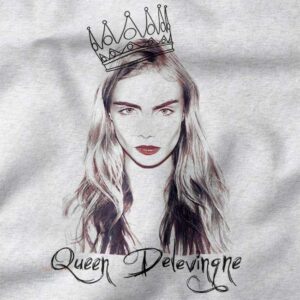 Cara Delevingne Queen graphic t-shirt streetwear style