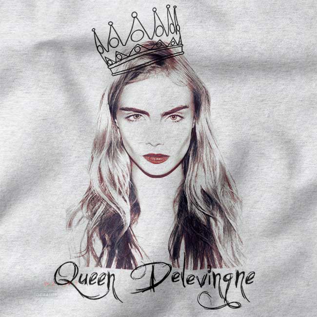 Cara Delevingne Queen graphic t-shirt streetwear style