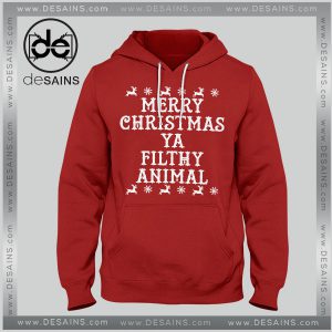 Cheap Graphic Hoodie Merry Christmas Ya Filthy Animal