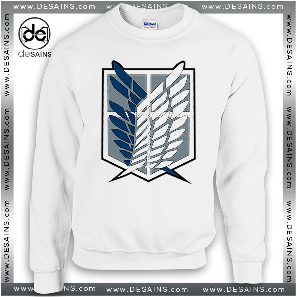 Cheap Graphic Sweatshirt Attack On Titan Survey Corps Logo