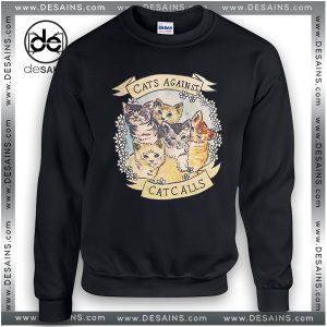 Cheap Graphic Sweatshirt Cats Against Cat Calls Crewneck