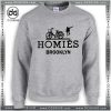 Cheap Graphic Sweatshirt Homies Brooklyn Logo Hermes Parody