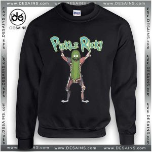 Cheap Graphic Sweatshirt Rick and Morty Pickle Rick Crewneck