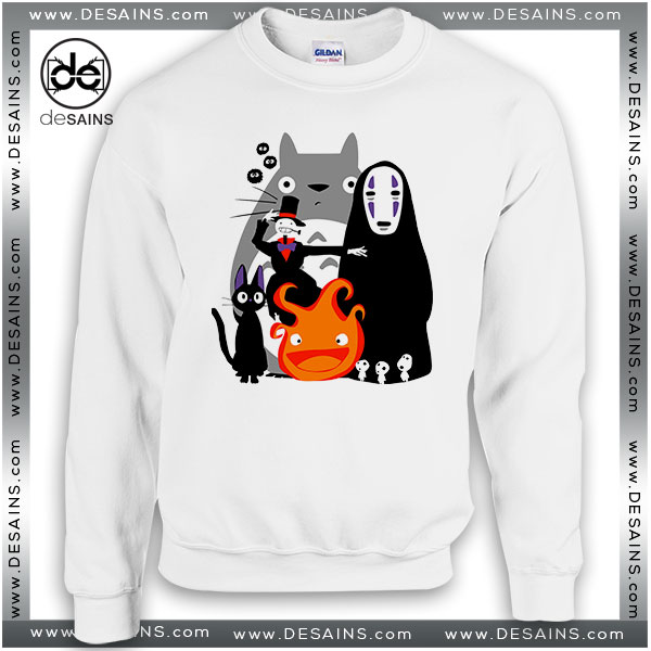 Cheap Graphic Sweatshirt Studio Ghibli Movies Crewneck Sweater