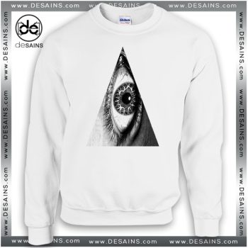 Cheap Graphic Sweatshirt Triangle Eye hipster indie Illuminati Symbol