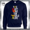 Cheap Graphic Sweatshirt You cant save the world alone Justice League