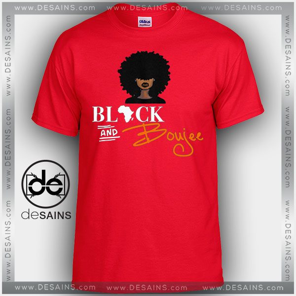 Cheap Graphic Tee Shirts Black and Boujee on Sale Red