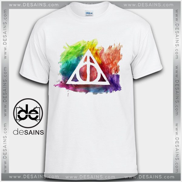Cheap Graphic Tee Shirts Harry Potter Deathly Hallows Paint