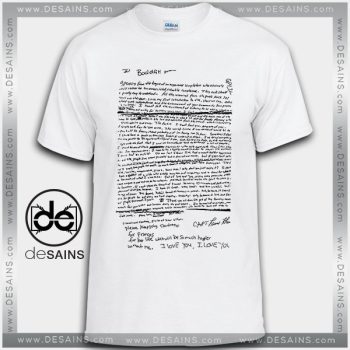 Cheap Graphic Tee Shirts Kurt Cobain Suicide Note On Sale