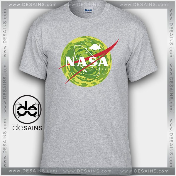 Cheap Graphic Tee Shirts NASA Logo Rick and Morty on Sale