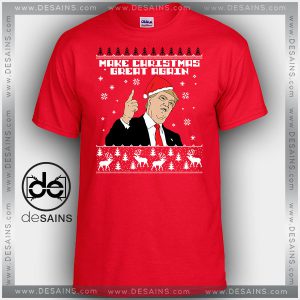 Cheap Graphic Tee Shirts Trump Make Christmas Great Again