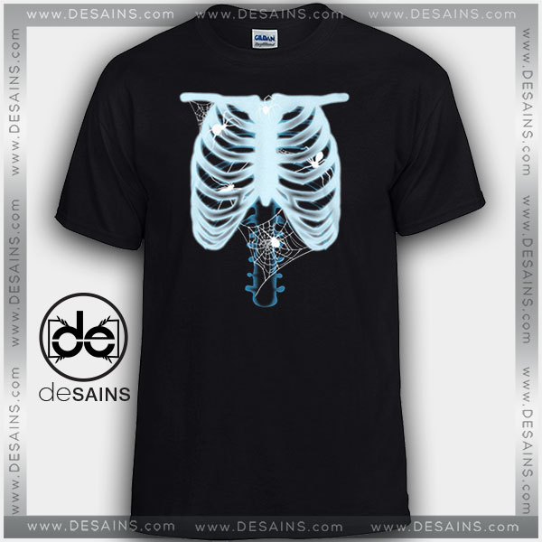 Cheap Graphic Tee Shirts X-Ray Skull Halloween Tshirt On Sale