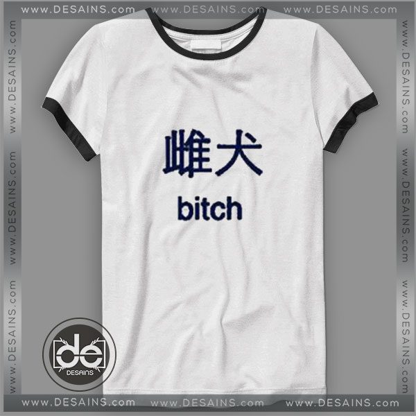 Cheap Graphic Tshirt Ringer Tee Bitch Japanese On Sale