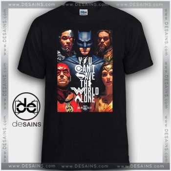 CheapTee Shirts Justice League Poster Quote Tshirt Kids and Adult