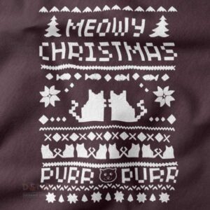 Cute festive cat holiday sweater design