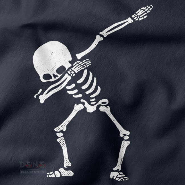 Dabbing skeleton skull t-shirt funny streetwear graphic
