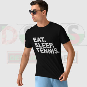 Eat Sleep Tennis Repeat T-Shirt – Sporty Lifestyle Tee