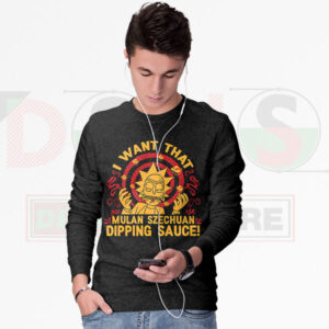Funny Sweatshirt Rick and Morty Mulan Szechuan Sauce