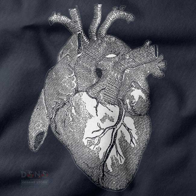Funny anatomical heart graphic t-shirt
