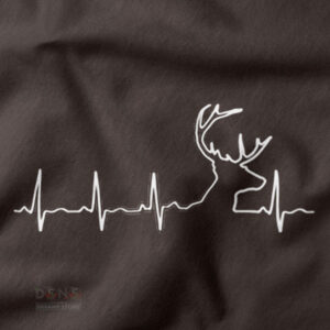 Funny hunting themed deer heartbeat crewneck