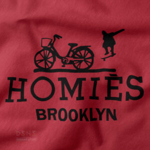 Homies Brooklyn logo parody sweatshirt streetwear style