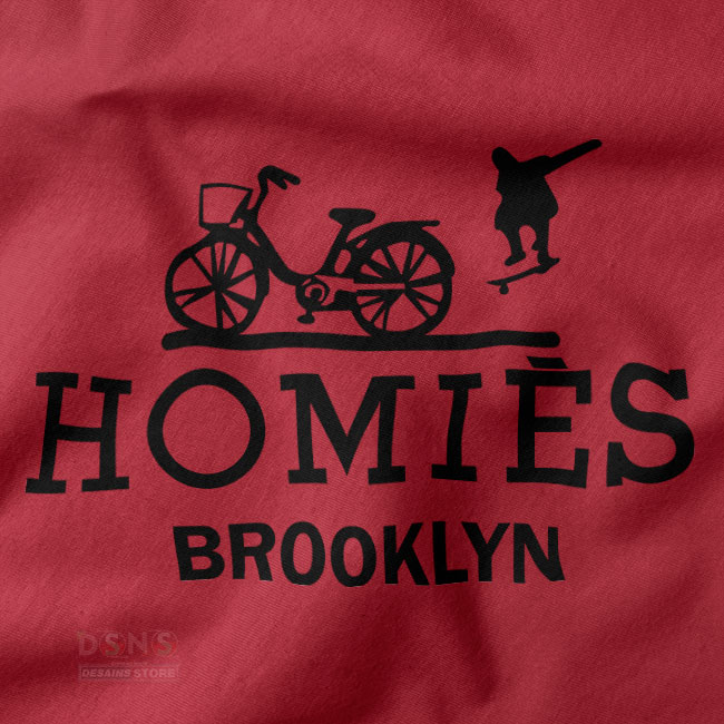 Homies Brooklyn logo parody sweatshirt streetwear style