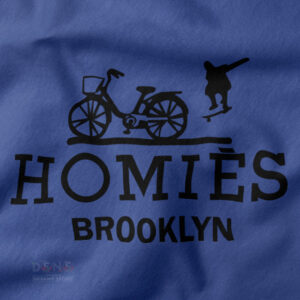 Homies Brooklyn logo parody t-shirt streetwear style
