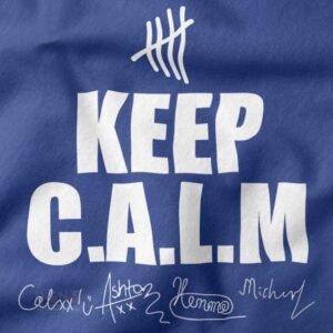 Keep calm 5SOS signature band t-shirt streetwear