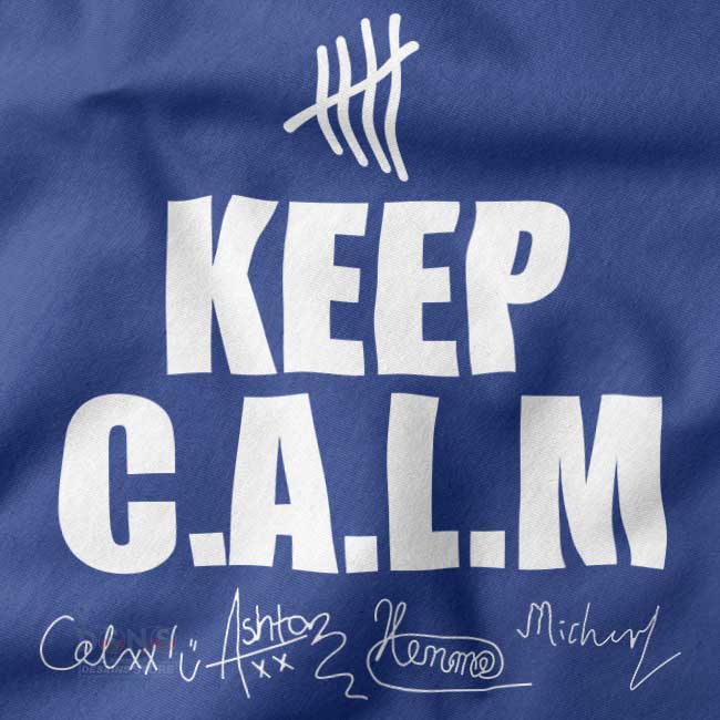 Keep calm 5SOS signature band t-shirt streetwear