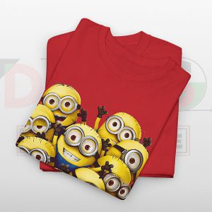 Love Minions Characters Funny Face Folded T-Shirt