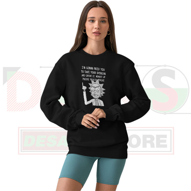 Rick and Morty Shove It Up Sweatshirt – Savage Cartoon Humor