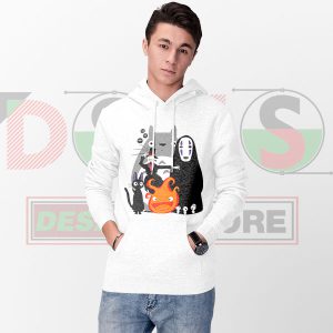 The Cozy Ghibli Hoodie – Totoro, No-Face & Calcifer Style