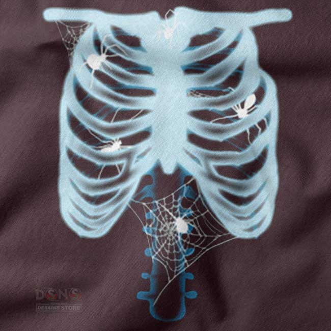 X-ray skull funny Halloween graphic t-shirt