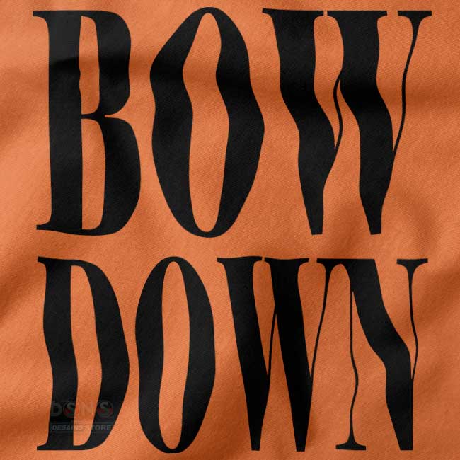 bow down statement sweatshirt pop culture streetwear