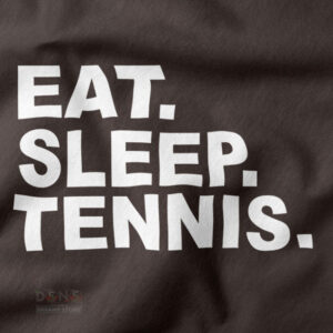 eat sleep tennis graphic t-shirt