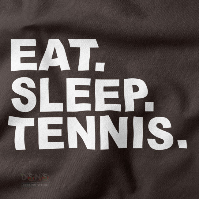 eat sleep tennis graphic t-shirt