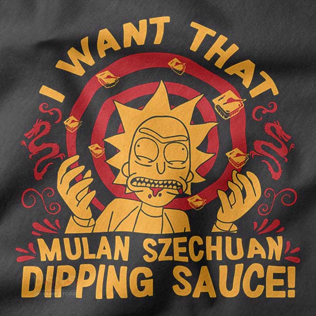 rick and morty szechuan dipping sauce t-shirt
