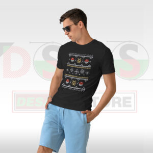 8-Bit Christmas Pokémon GO T-Shirt – Retro Holiday Pixel Tee