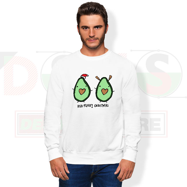 Avocado Merry Christmas Sweatshirt – Cute Holiday Graphic