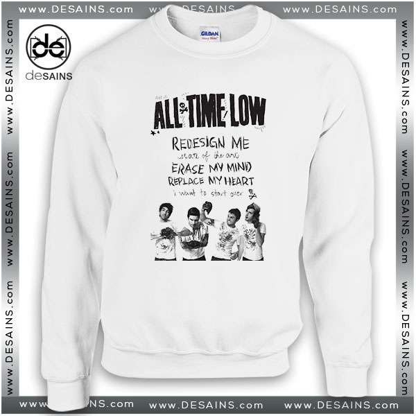 Cheap Graphic Sweatshirt All Time Low Art of the State Lyrics