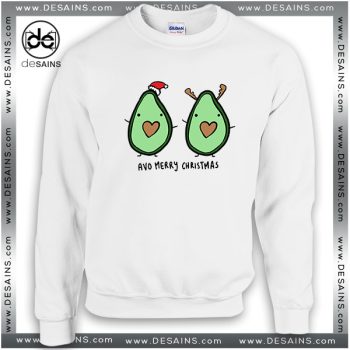 Cheap Graphic Sweatshirt Avocado Merry Christmas Sweater on Sale