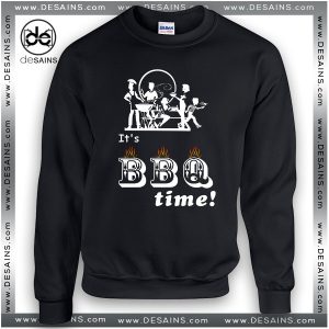 Cheap Graphic Sweatshirt Barbecue Party Time Sweater Unisex