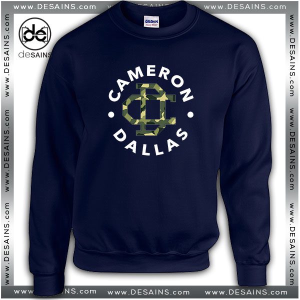 Cheap Graphic Sweatshirt Cameron Dallas Army Logo