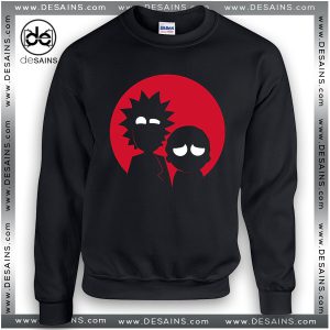 Cheap Graphic Sweatshirt Rick and Morty Characters Black