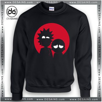 Cheap Graphic Sweatshirt Rick and Morty Characters Black