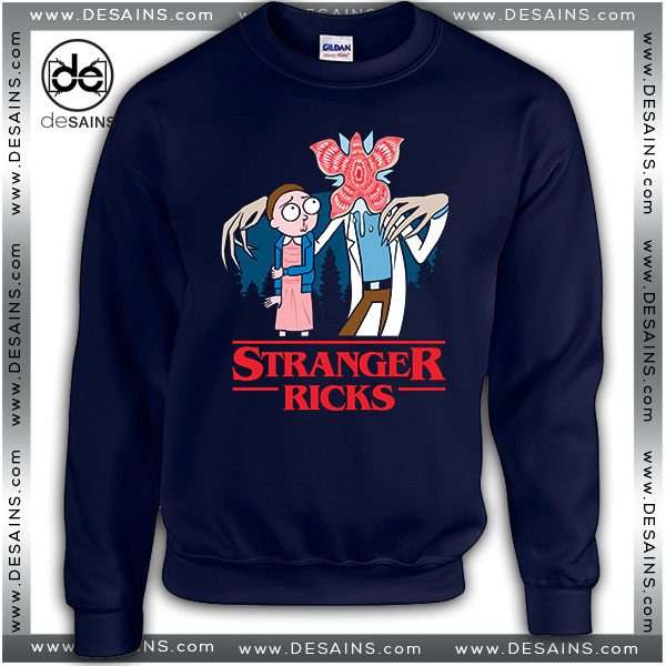 Cheap Graphic Sweatshirt Stranger Things Rick and Morty Funny