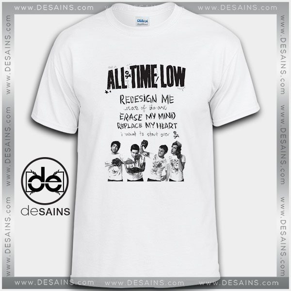 Cheap Graphic Tee Shirts All Time Low Art of the State Lyrics