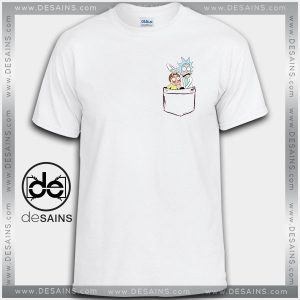 Cheap Graphic Tee Shirts Rick and Morty Pocket Tshirt on Sale